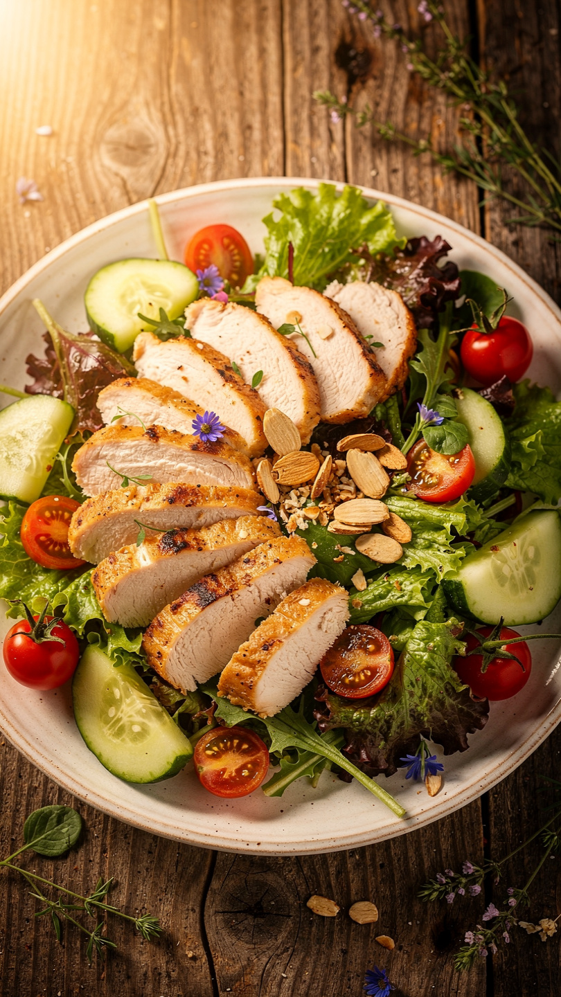 Healthy Paleo Chicken Cobb Salad (Clean Eating Lunch or Dinner)