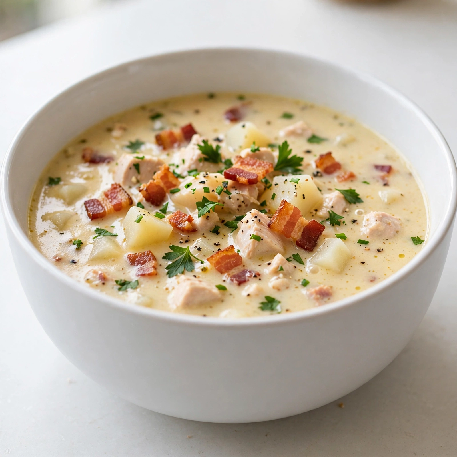 Creamy Chicken Potato Soup with Bacon