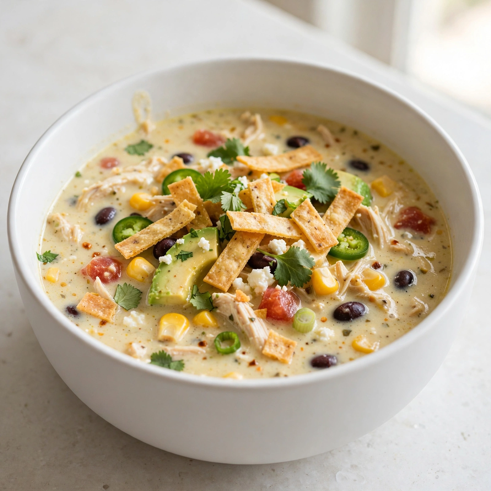 Creamy Chicken Tortilla Soup