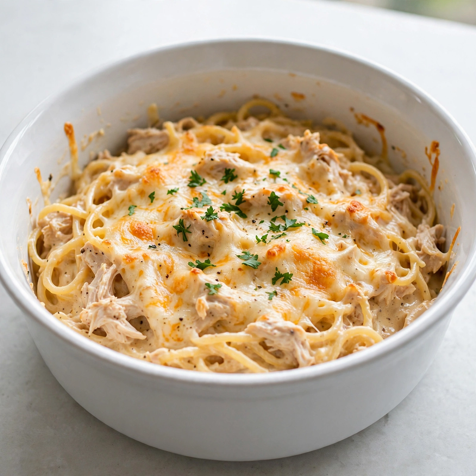 Crock Pot Chicken Spaghetti