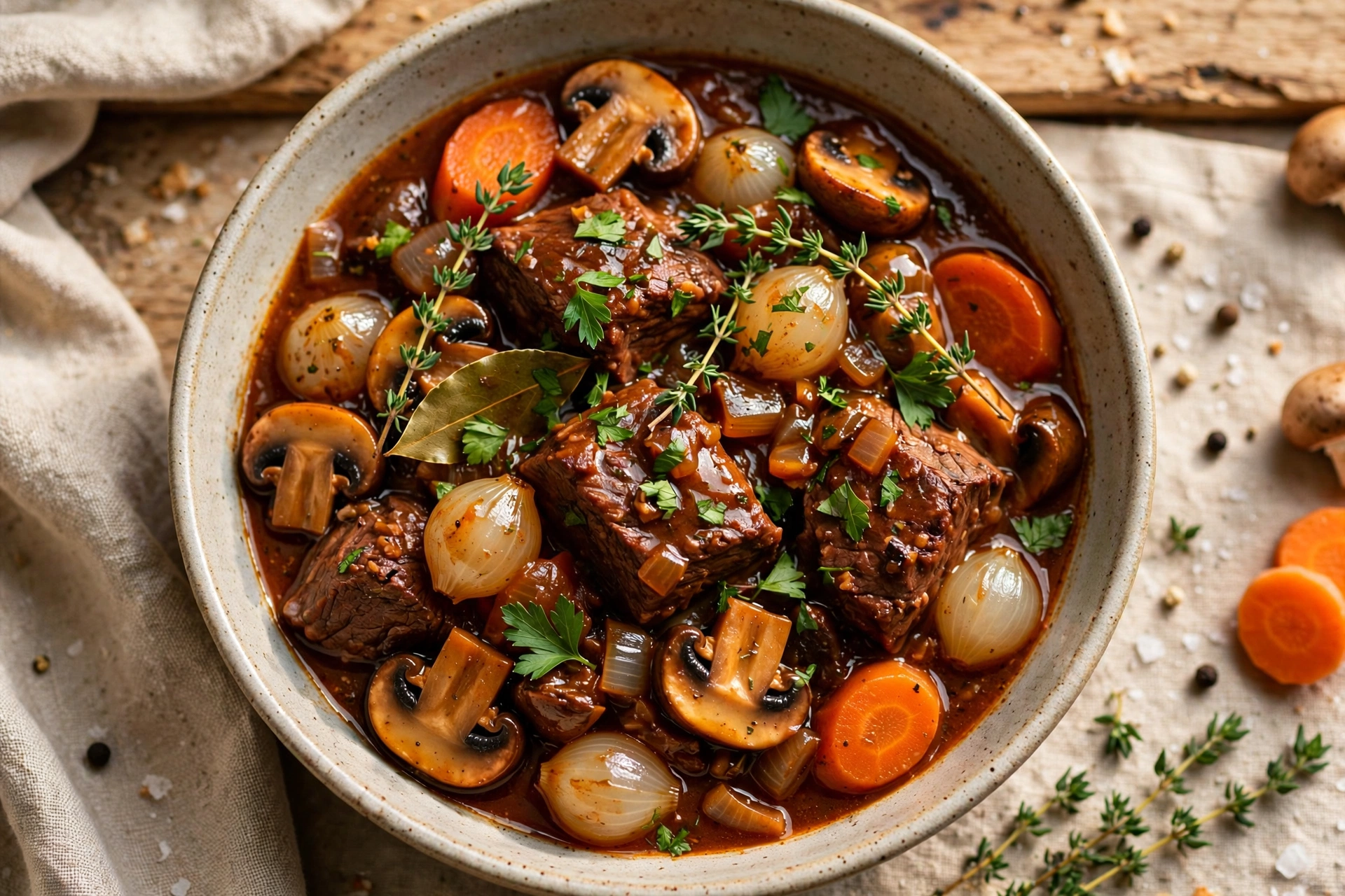 Slow Cooker Beef Bourguignon
