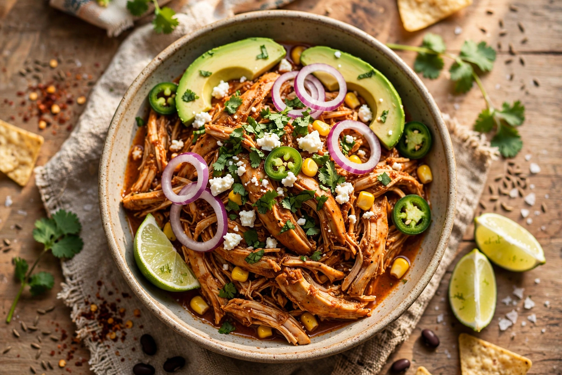 Slow Cooker Mexican Shredded Chicken